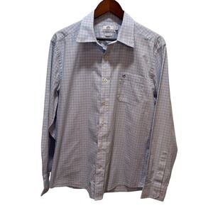 Southern Tide Mens Trim Fit Blue Plaid Long Sleeve Button Down Shirt L